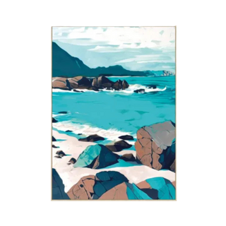 Wall Art - Canvas - Rocky Shore - 103x143cm