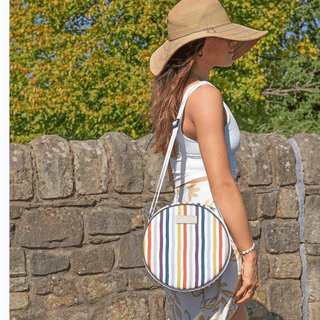 2 Person picnic bag round and striped