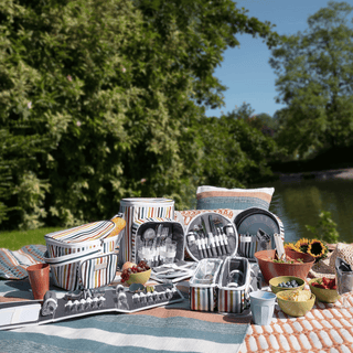 2 Person picnic bag round and striped