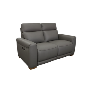 Monaco 2 Seater Power Recliner Sofa with Power Headrests - Urban Sofa - Miami Storm Grey Leather