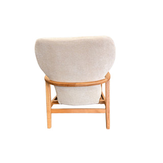 Pacific Oak Occasional Chair - Natural Fabric - Solid Oak Frame Natural