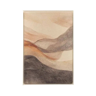 Wall Art - Dunes B - Texured Art on Canvas w Natural Timber Frame - 120x80cm