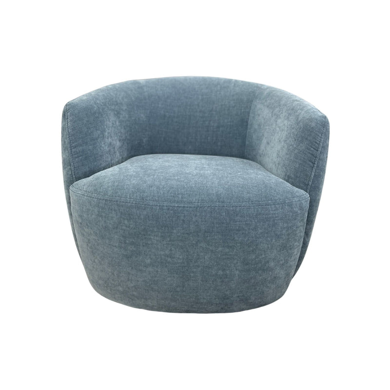 Petal Occasional Chair - Blue Chenille