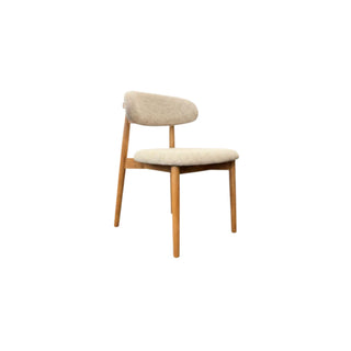 Ollo Oak Dining Chair Cobble - Solid Oak Lacquered - Cobble Fabric - Arrives Assembled