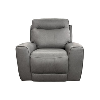 Denburn Power Recliner with Power Headrest & Power Lumbar - Urban Sofa - Rangers Gravel Leather