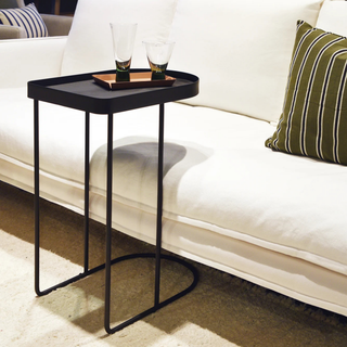 Studio Curved Metal Side/Sofa Table - Black