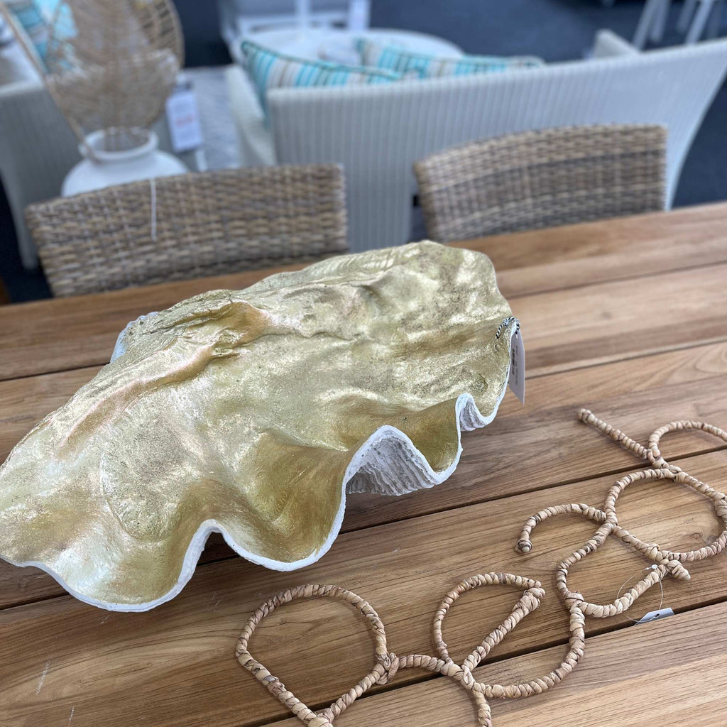 Extra Large Clam Shell Decorative Table Centerpiece
