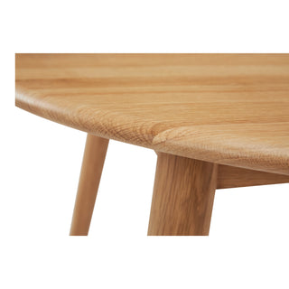Luna Round Solid American White Oak Dining Table - 100cm Diameter