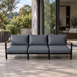 Grenada Outdoor 3-Seater Sofa - Charcoal