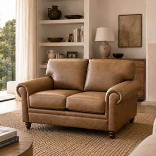 Galloway 2 Seater Sofa - Urban Sofa - RWB Brown Full Grain Leather
