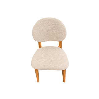 Theo Oak Dining Chair Cobble - Solid Oak Lacquered - Cobble Fabric