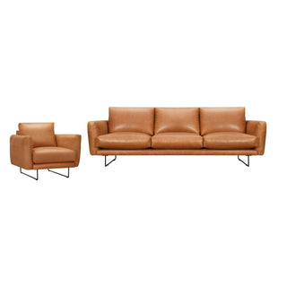 Ranch Tan Leather 3.5 Seater plus chair