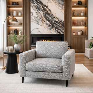 Prague 1.5 Seater - NZ Made - Warwick Plaza Pewter Fabric