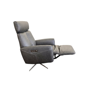 Essen Swivel Chair w. Power Recliner & Battery Urban Sofa - RWB Charcoal Leather