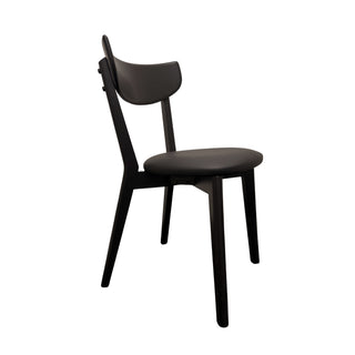 Pisa Dining Chair - Black Frame/Black PU Seat Pad