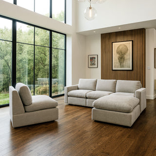 Hunter Modular Ottoman - Urban Sofa - Paris Flint Grey Fabric