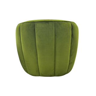 Petal Occasional Chair in Apple Green Velvet Fabric