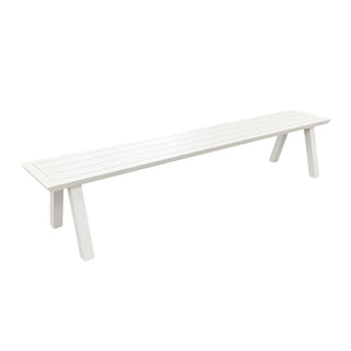 Perez Outdoor Bench - 240x34cm - White Powder Coated Aluminium