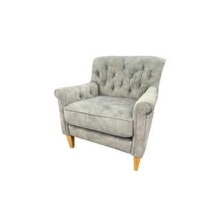Captains Club Chair - Urban Sofa - Misty Grey Velvet Fabric