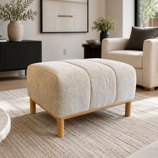 Terni Footstool - Urban Sofa - Paris Whitecap Fabric