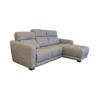 Savona 3pc Sofa Chaise Power Recliner and Power Headrest - Urban Sofa - Arizona Thunder Leather