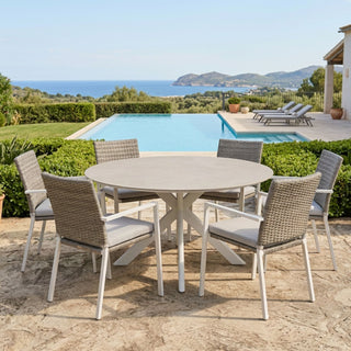 Madrid Round Outdoor Table - dia. 150cm - White