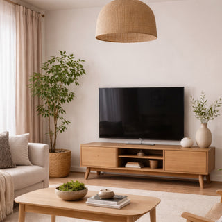 Rhodes TV Unit 150cm - Oak/Oak Veneer
