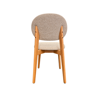 Theo Oak Dining Chair Cobble - Solid Oak Lacquered - Cobble Fabric