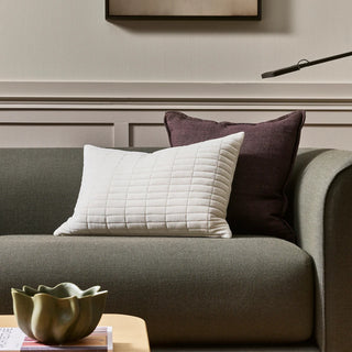 Cushion - Flaxmill With Feather Inner - Mahogany