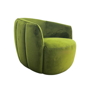 Petal Occasional Chair in Apple Green Velvet Fabric