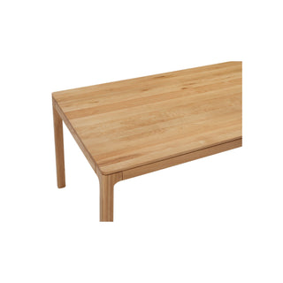Aurora Oak Natural Dining Table 180x95cm - Solid American White Oak Timber