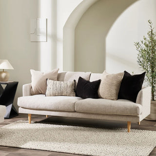 Cushion - Oralie with Feather Inner - Black