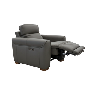 Monaco Power Recliner Chair - Urban Sofa - Miami Storm Grey Leather