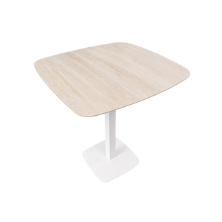 Moorea Ceramic Outdoor Bar Table - White
