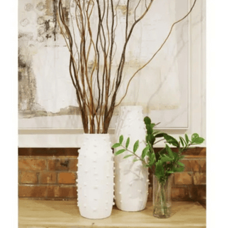 White Ceramic Dotti Vase 