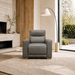 Monaco Power Recliner Chair - Urban Sofa - Miami Storm Grey Leather