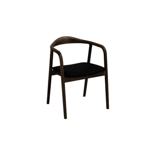 Nordic Solid Oak Dining Chair - Black Stained