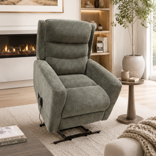 Broadway 2-stage Elec Lift & Recline Chair - Urban Sofa - Ansell Forest Fabric