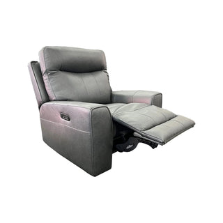 Denburn Power Recliner with Power Headrest & Power Lumbar - Urban Sofa - Rangers Gravel Leather