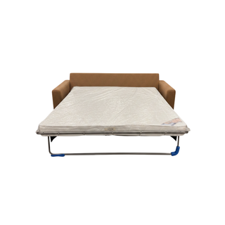 Raven Queen Bi-fold Sofa Bed - NZ Made - Atlas Ochre Fabric