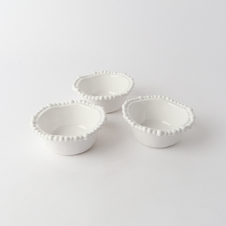 Melamine Pearl Snack Bowl 12cm - White