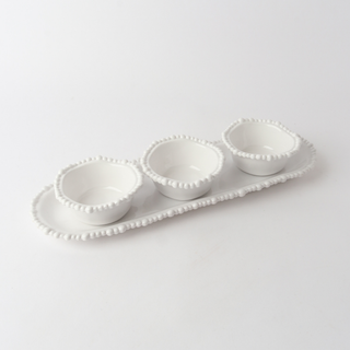 Melamine Pearl Snack Bowl 12cm - White