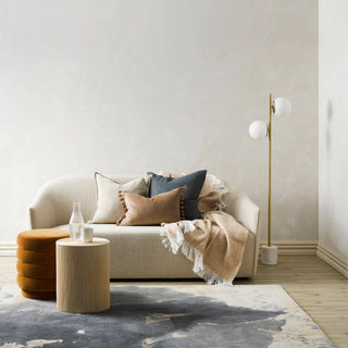 Rug - Basalt (Wool/Viscose) - 160x230cm - Charcoal/Multi