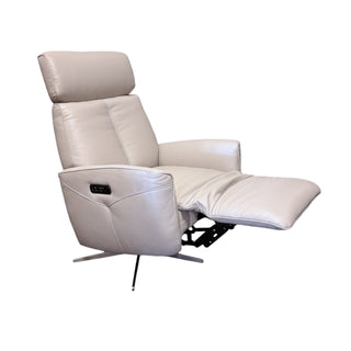 Essen Swivel Chair with Power Recliner & Battery - Urban Sofa Cat 13 Atollo Dove Grey Leather