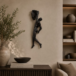 Wall Art - Climbing Man 1 - Black