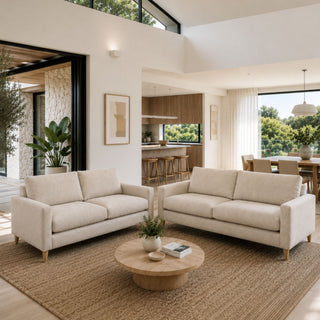 Jameson 3+2.5 Seater - NZ Made - Marais Bone Fabric