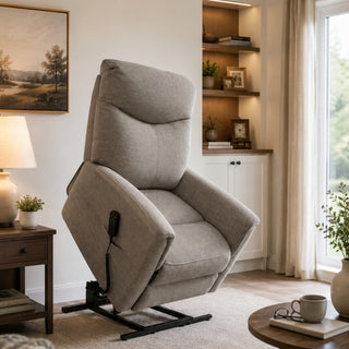 Avenue 2-Motor Electric Lift and Recliner Chair - Urban Sofa - Salt and Pepper Fabric