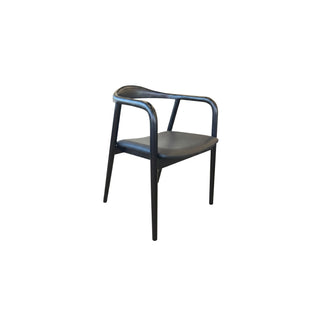 Nordic Solid Oak Dining Chair - Black Stained