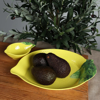 Melamine Lemon Dish 15cm - Yellow/Green