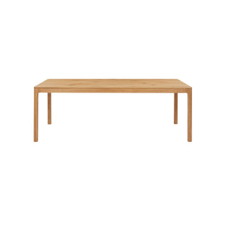 Aurora Oak Natural Dining Table 220x95cm - Solid American White Oak Timber